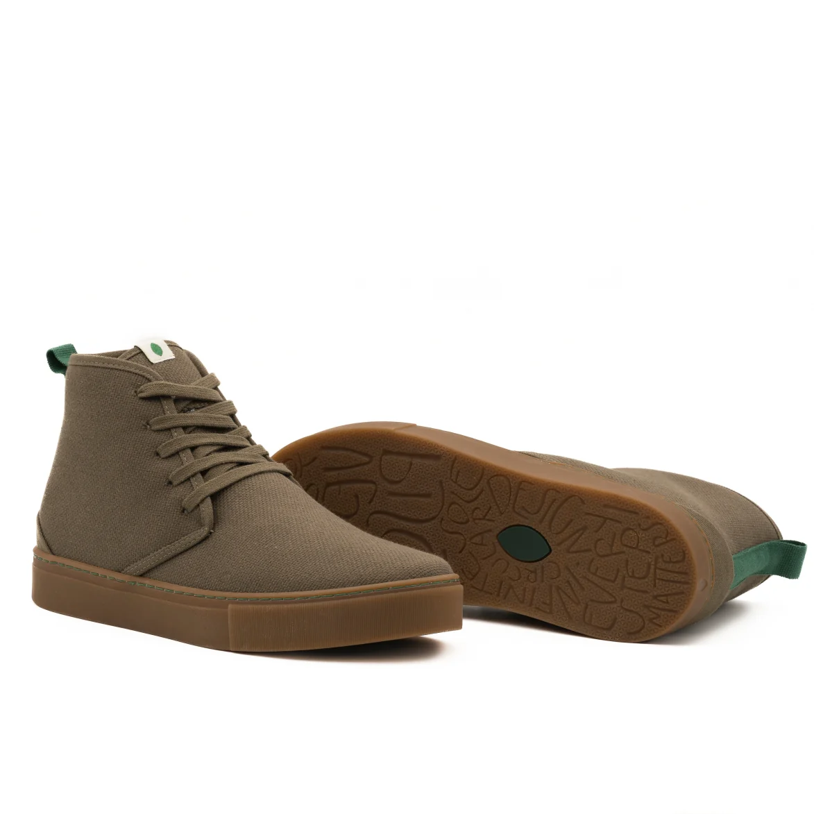 Vegan winter bootie kaki WAT004 - Image 3