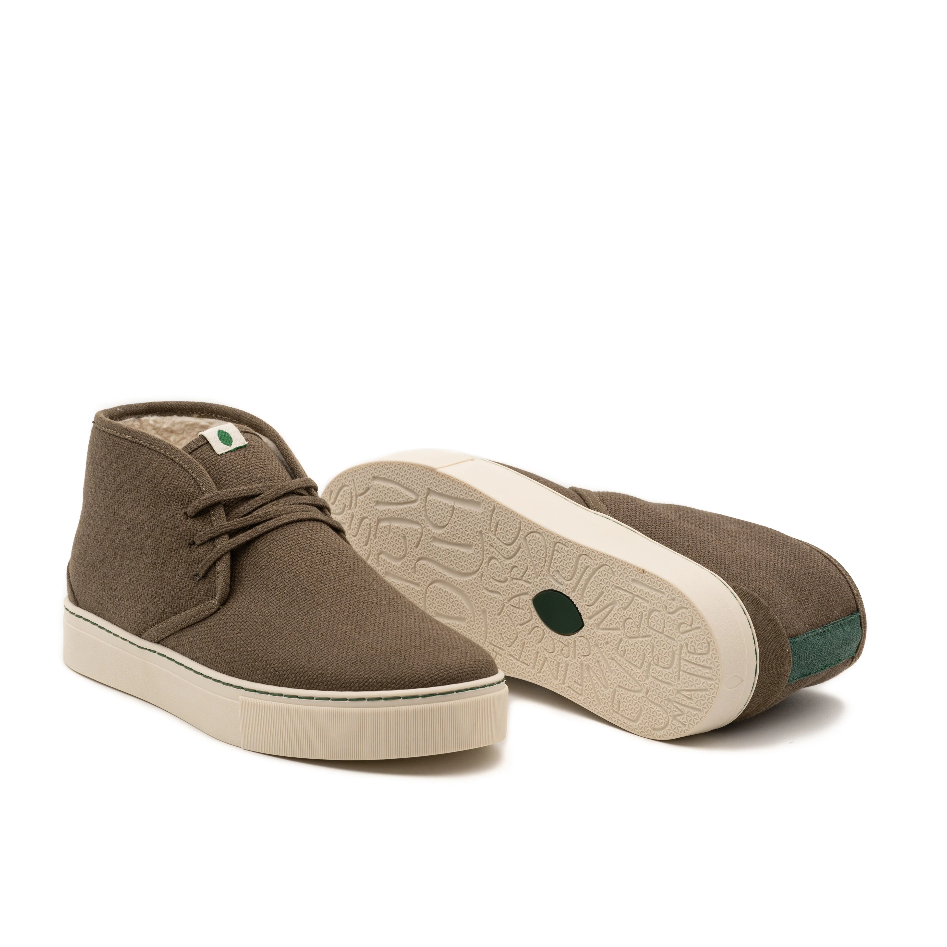 Vegan winter bootie khaki PYT010 - Image 2