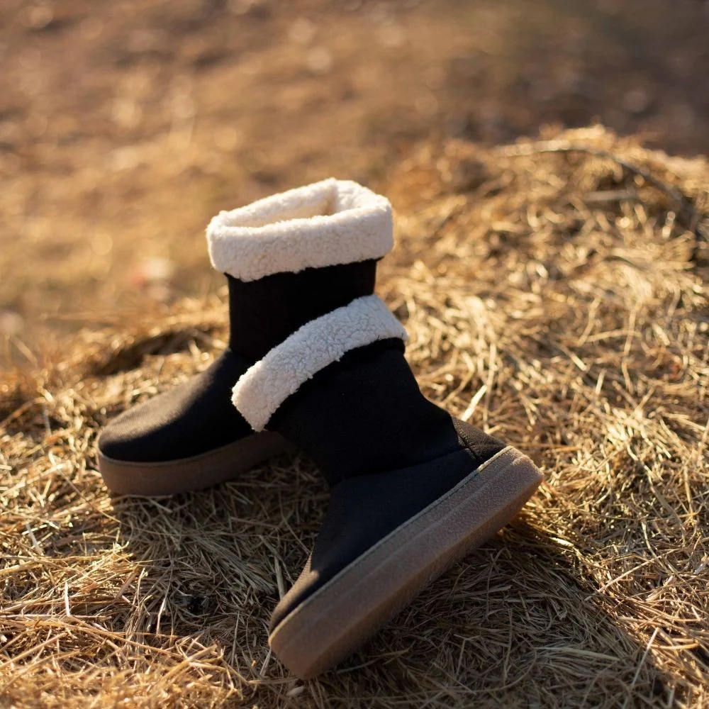Vegan winter bootie black JOY001 - Image 3