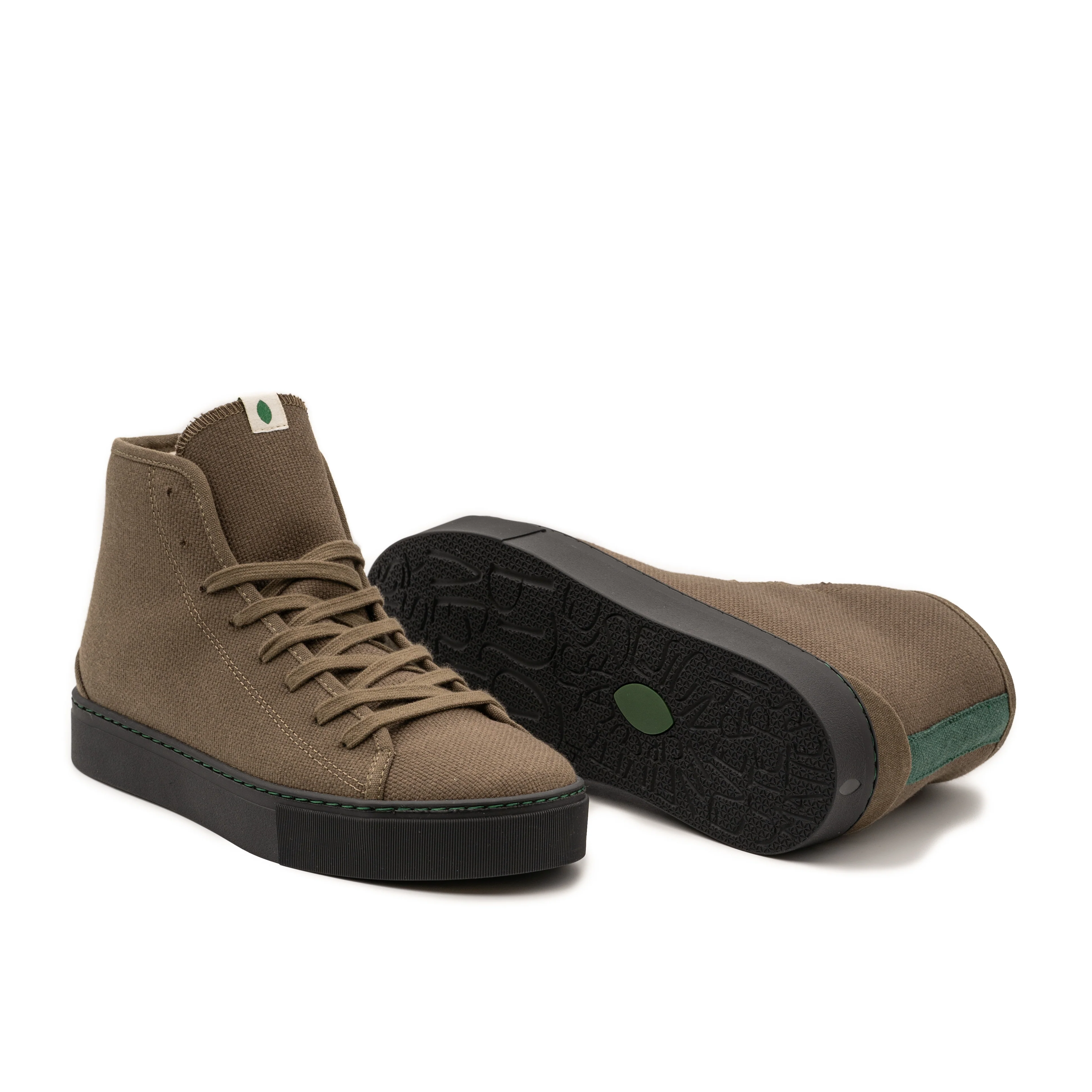 Vegan winter bootie khaki PLA013 - Image 3