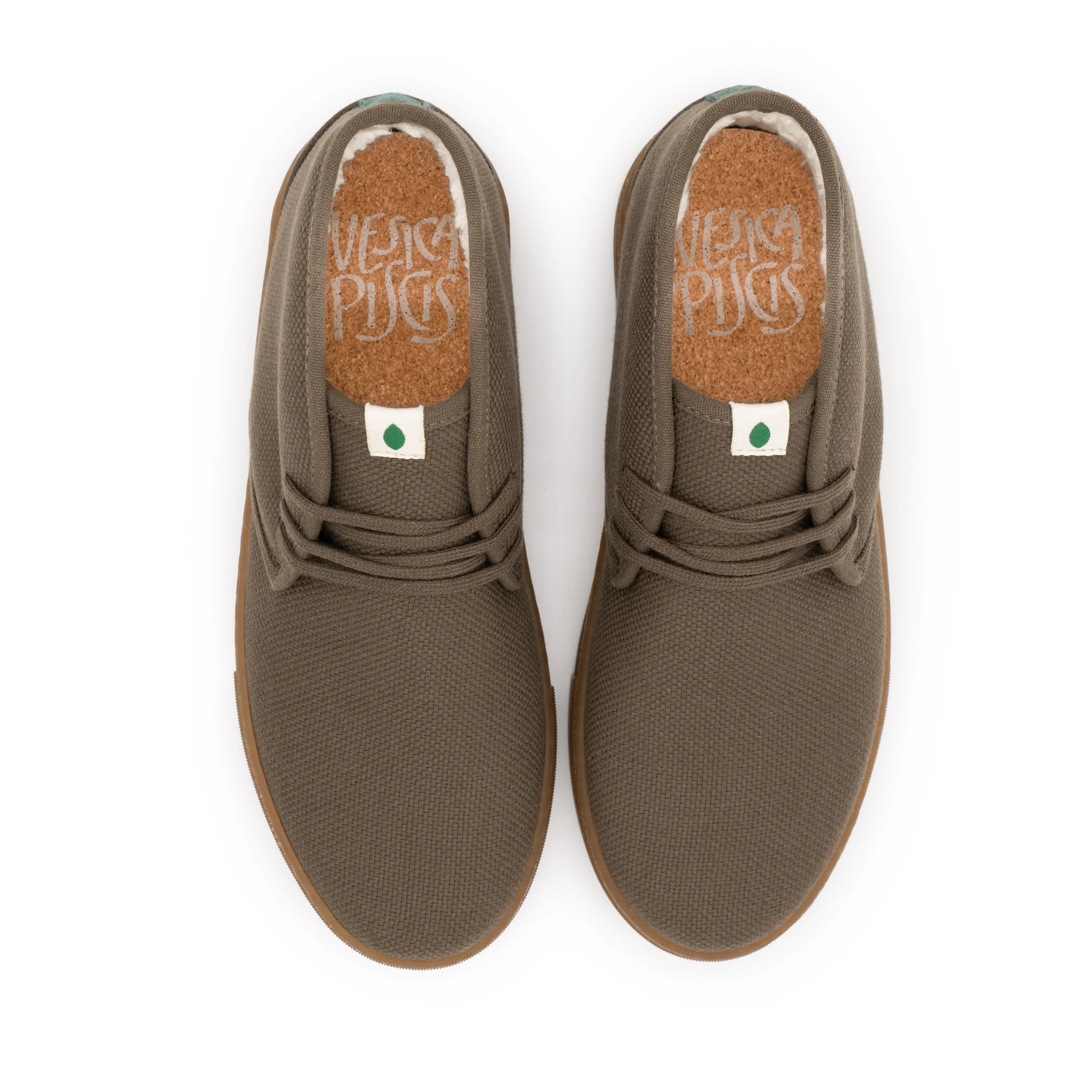 Vegan winter bootie khaki PYT009 - Image 3