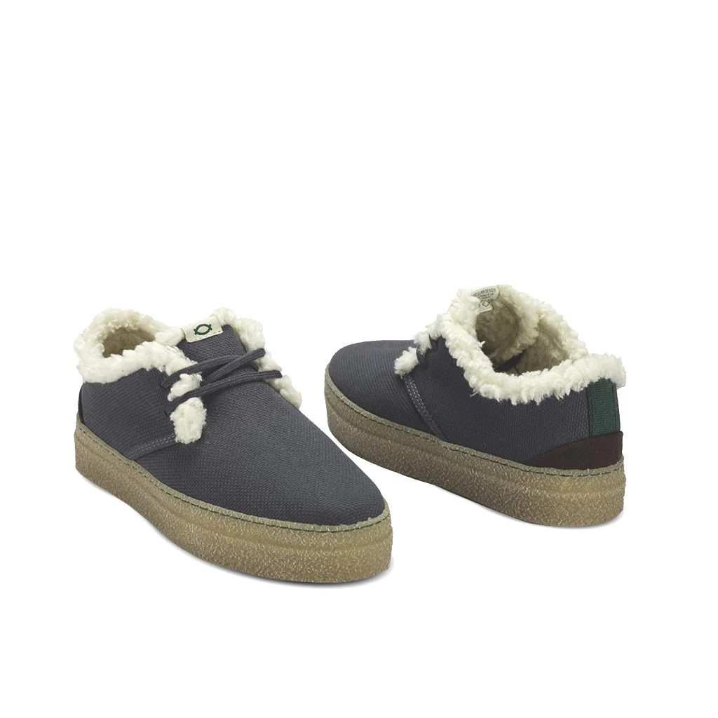 Vegan winter shoe gray GOO022 - Image 2